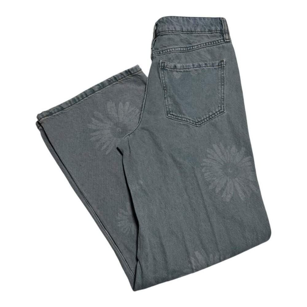 Forever 21 Floral Dandelion 100% Cotton Baggy Jeans Women's 26 (28x30)‎
